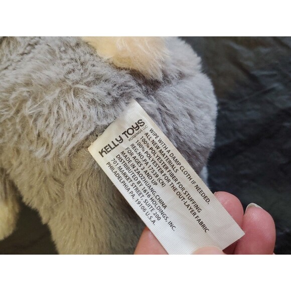 Kellytoy White Bear Grey Gray Raccoon Costume Outfit Plush Stuffed Animal 9” - Picture 7 of 10